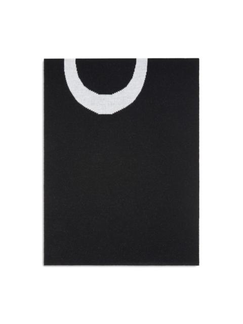 PINKO logo-detail wool scarf