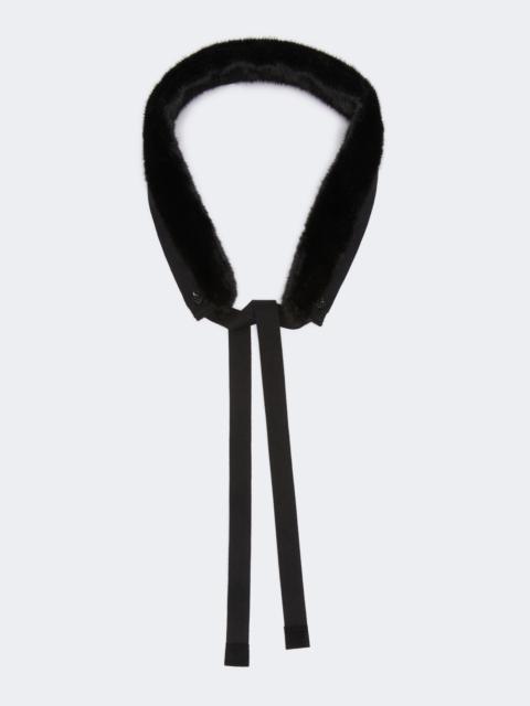 Max Mara Soft fabric hood trim - BLACK