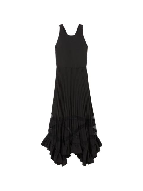 Claudie Pierlot pleated ruffled-hem dress