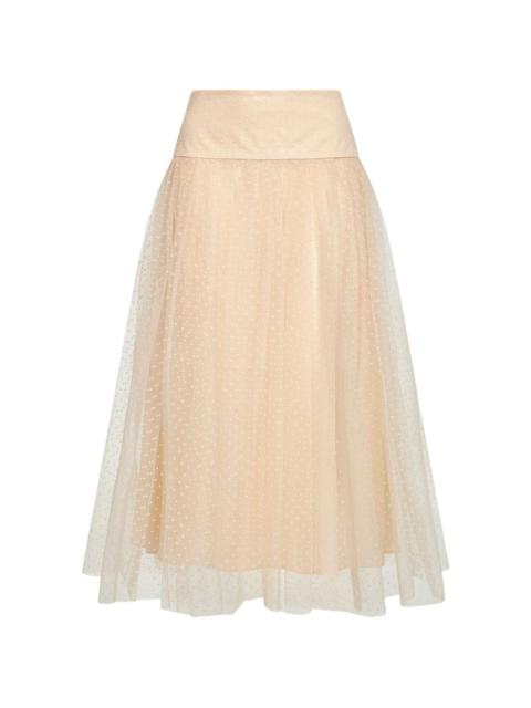 Zimmermann gathered flared midi skirt
