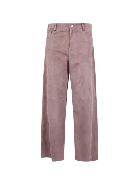 'S Max Mara pocketed leather straight trousers