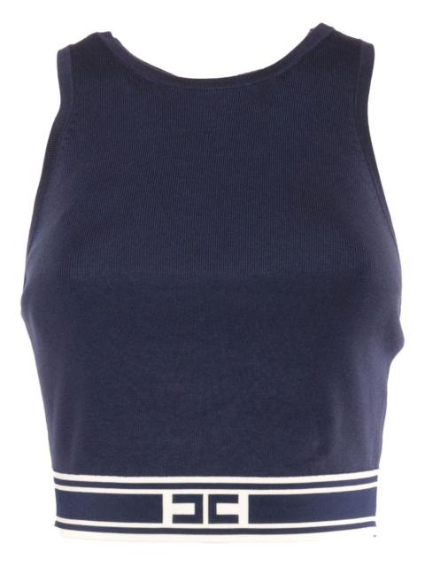 ELISABETTA FRANCHI logo-band sleeveless top