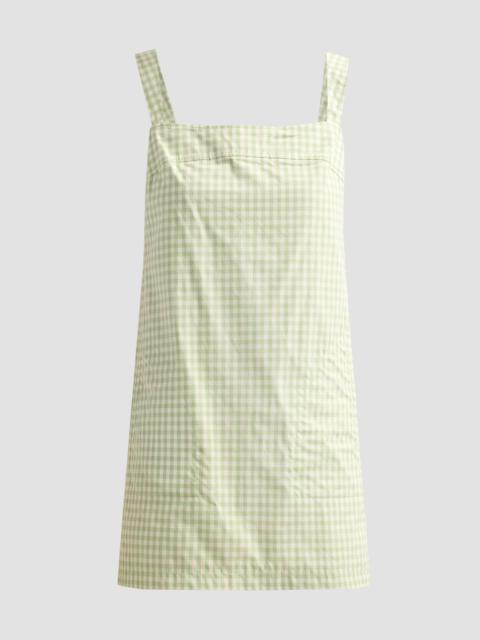 SIMKHAI Women's Sloan Gingham Mini Dress - Lime Gingham