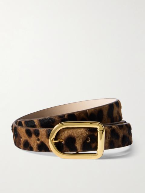 DÉHANCHE Mija Leopard-print Calf Hair Belt
