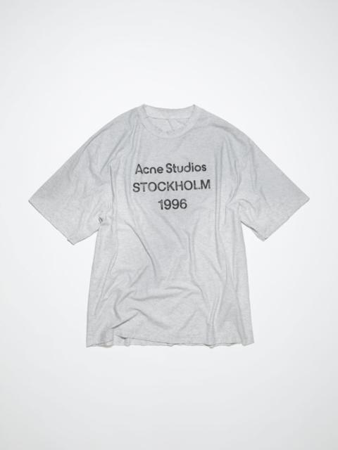 Acne Studios Logo t-shirt - Relaxed fit - Pale Grey Melange
