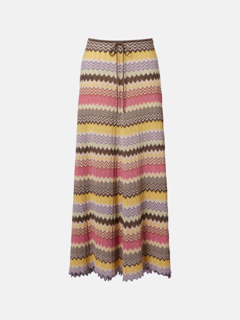 FAITHFULL Lamé maxi skirt