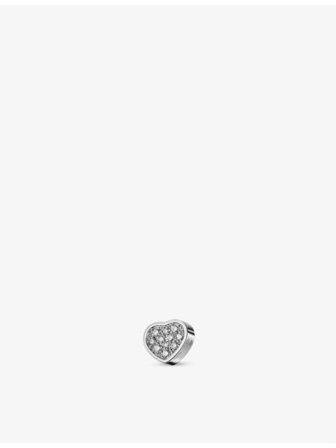 Chopard My Happy Hearts 18ct white-gold and 0.12ct brilliant-cut diamond single stud earring