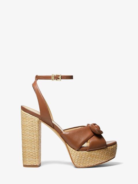 MICHAEL KORS Sadie Leather Platform Sandal