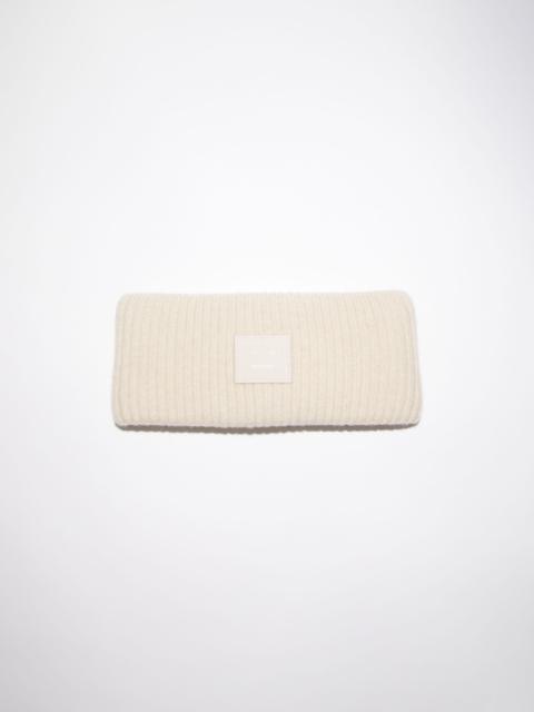 Acne Studios Ribbed knit headband - Oatmeal melange