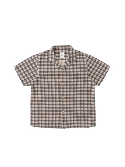 visvim FAIRWAY SHIRT S/S KHADI CHECK PINK