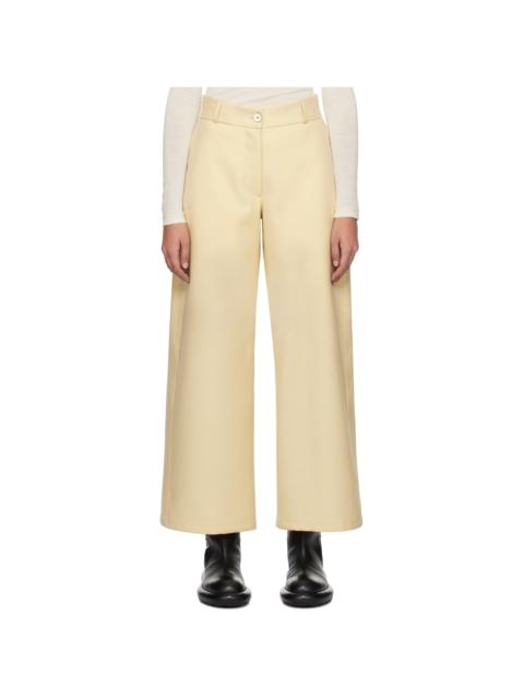 Yellow Relaxed-Fit Trousers