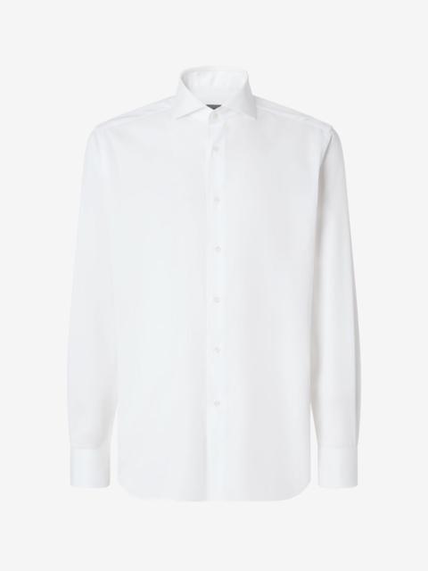CORNELIANI White double-twisted cotton twill shirt
