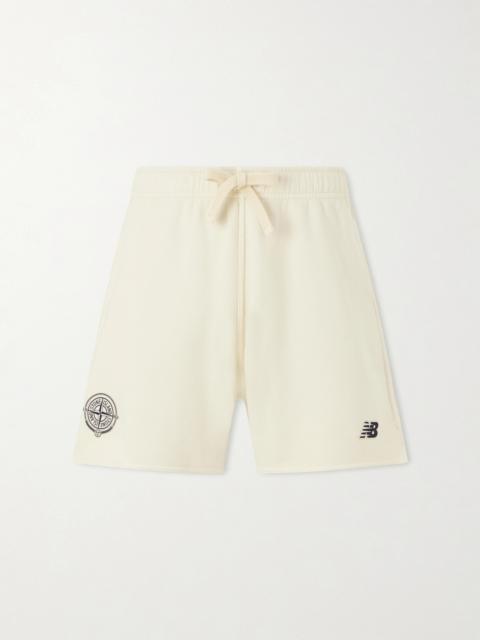 Stone Island New Balance Cotton-Jersey Drawstring Shorts