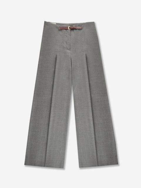 SLOWEAR Wide fit trousers in stretch flannel