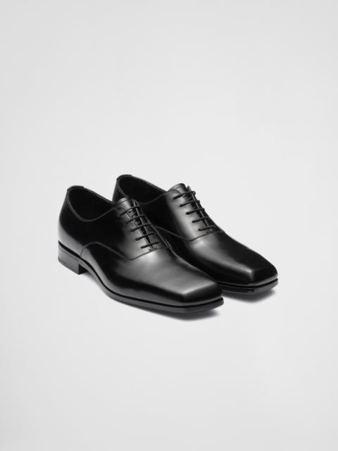 Brushed leather Oxford shoes