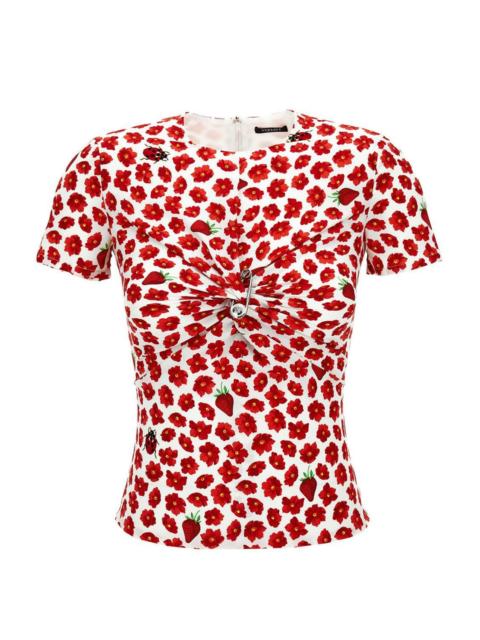 VERSACE Safety Pin Gathered Top