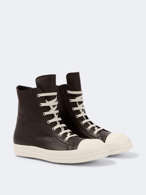 Rick Owens Temple leather high-top sneakers