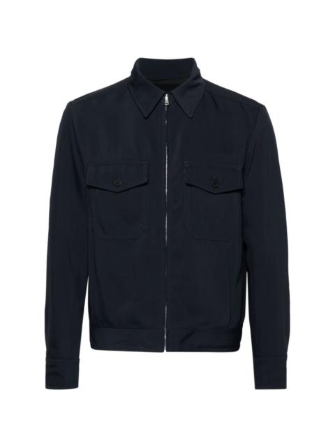 Sandro zip-up gabardine shirt jacket