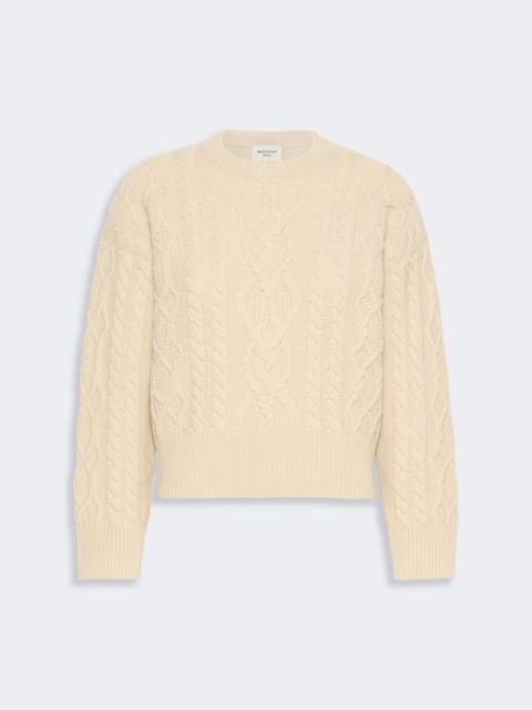 WEEKEND Max Mara ALBEN Cable knit wool yarn jumper - ICE