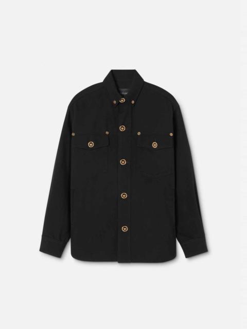 VERSACE Gabardine Wool Overshirt