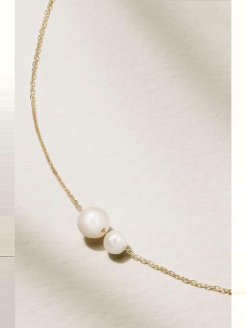 MATEO Duo 14-karat gold pearl necklace