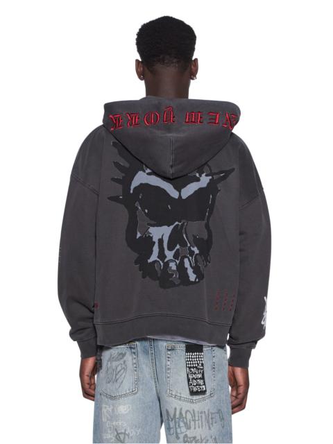 Ksubi GRAFF EKCESS ZIP THRU HOODIE FADED BLACK