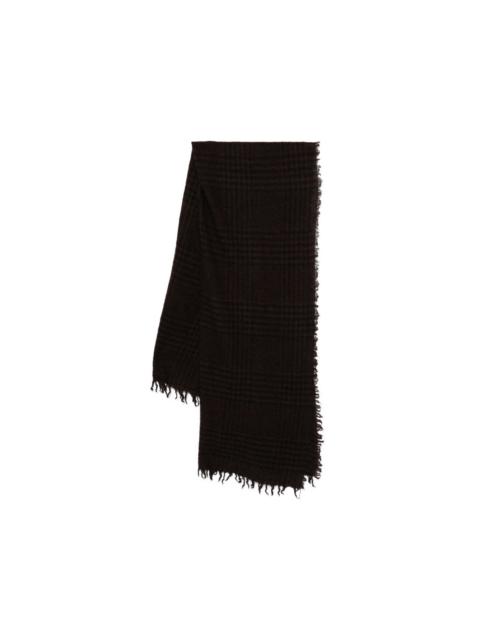 Faliero Sarti Principe check fringed scarf