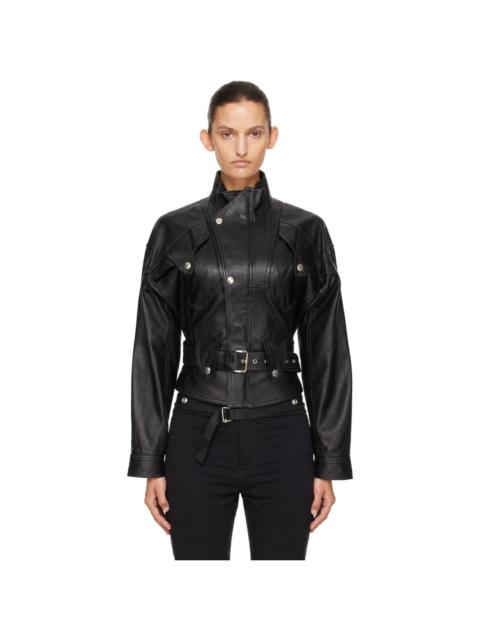 VAQUERA Black Fringe Leather Jacket