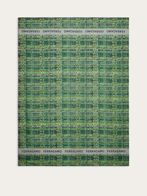 FERRAGAMO CHECK PRINT SHAWL