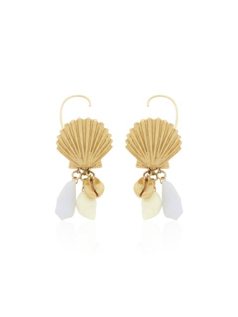 Chloé Shell Drop Earrings gold