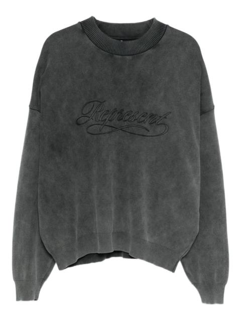 REPRESENT logo-embroidered sweatshirt