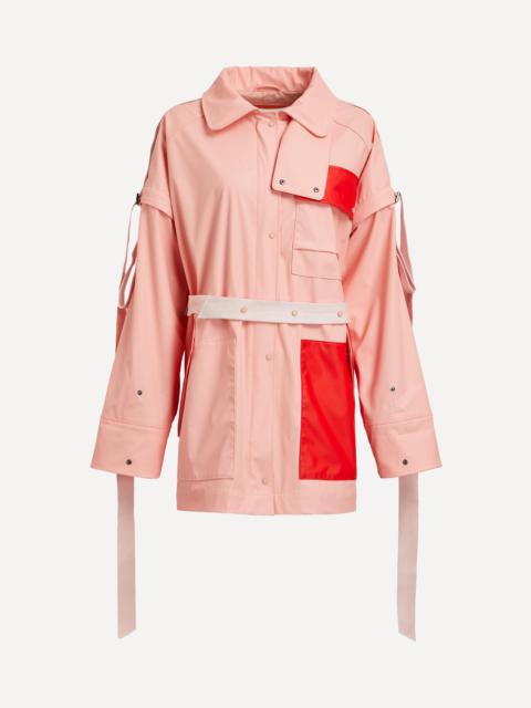 + Roksanda Zora belted convertible two-tone coated-shell jacket