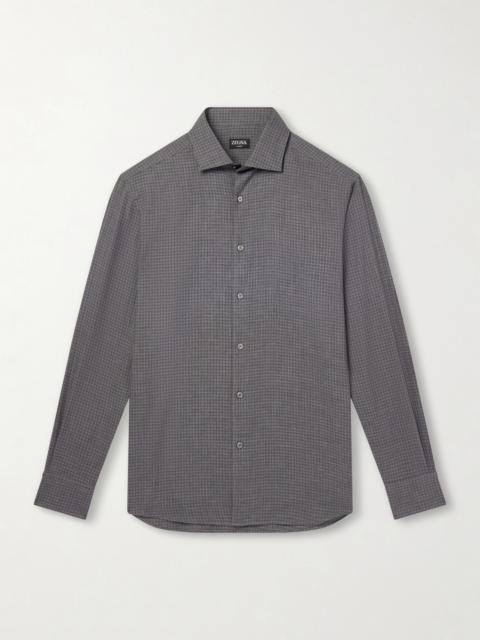 ZEGNA Checked Cashco-Twill Shirt