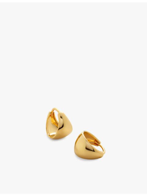 MONICA VINADER Tapered 18ct yellow gold-plated vermeil sterling silver huggie earrings