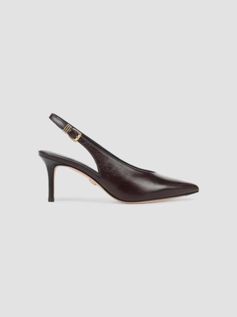 VERONICA BEARD Women's 70MM Leather Slingback Pumps - Burgundy