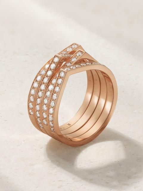 REPOSSI Antifer 18-karat rose gold diamond ring Gold