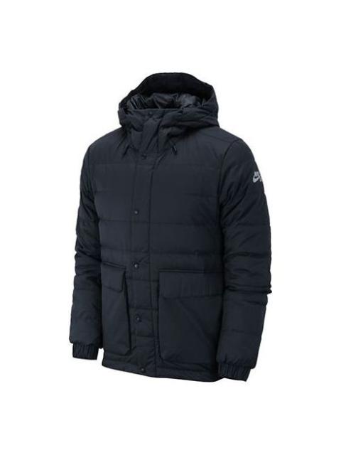Nike Nike SB Skateboard Stay Warm Windproof Casual Sports hooded down Jacket Black 693335-011