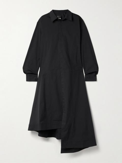 adidas Originals + Y3 Cotton-blend Poplin Maxi Shirt Dress