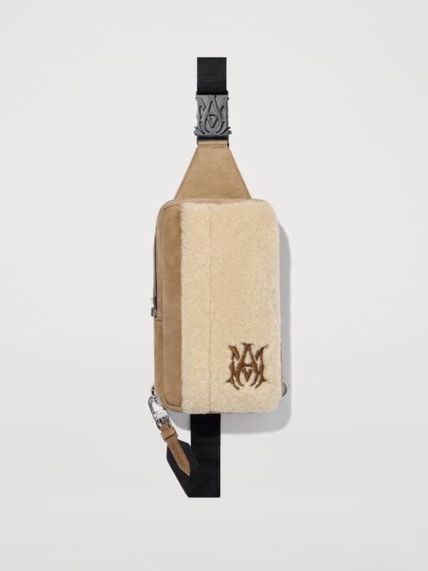 AMIRI M.A. SHEARLING SLING BAG