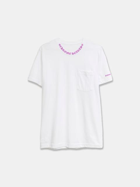 Chrome Hearts CH Neck Script White Purple Tee