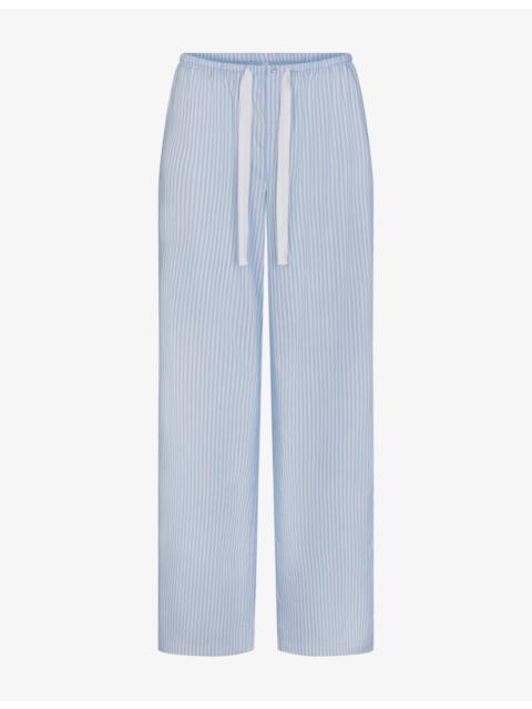 SKIMS Striped Straight-Leg Cotton-Blend Pyjama Bottoms