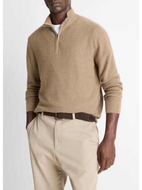 Vince Geo-Jacquard Wool-Blend Quarter-Zip Sweater