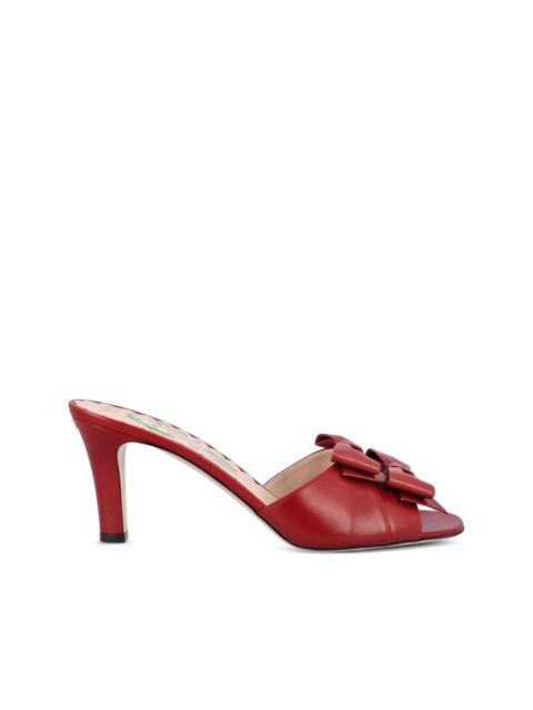 Valentino 70mm double-bow leather sandals