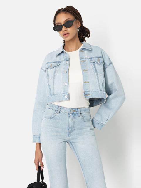 John Elliott HICKORY CROPPED DENIM JACKET