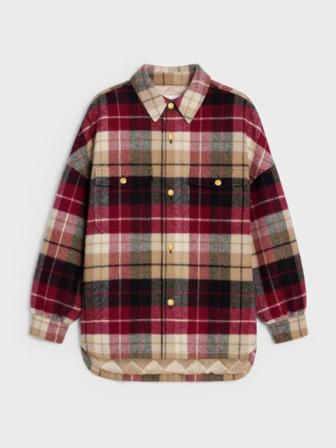 CELINE overshirt in checked wool