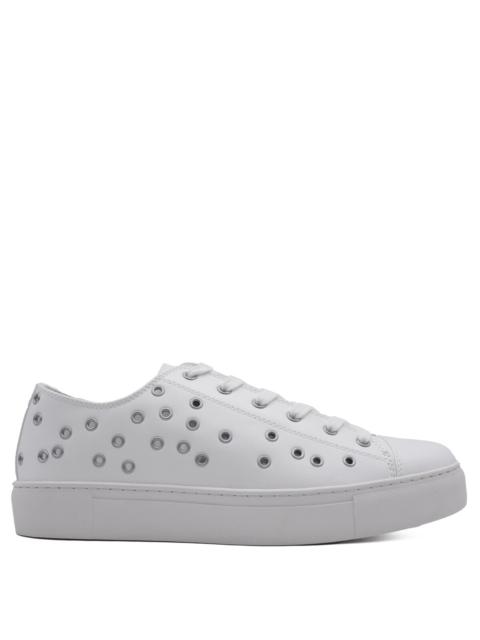 Yohji Yamamoto Eyelets Low Top Sneakers in White