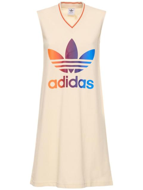 adidas Originals Logo print v-neck dress