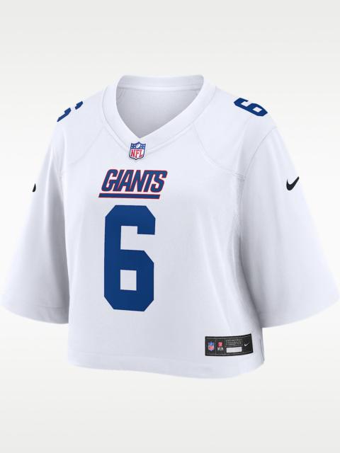 Nike Jaxson Dart New York Giants Women's Nike NFL Cropped Tundra Game Jersey