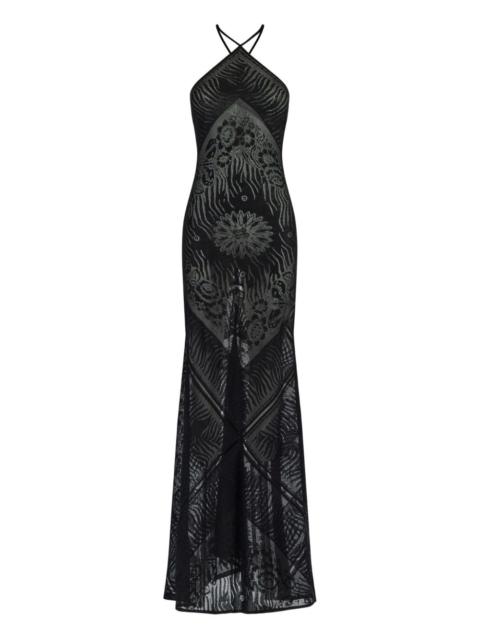 Roberto Cavalli patterned-jacquard maxi dress