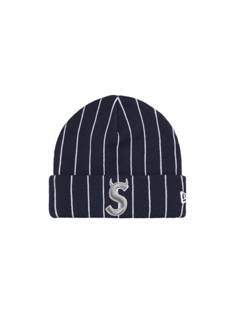 Supreme New Era Devil S Logo Beanie "SS26 - Stripe Navy" SU27488